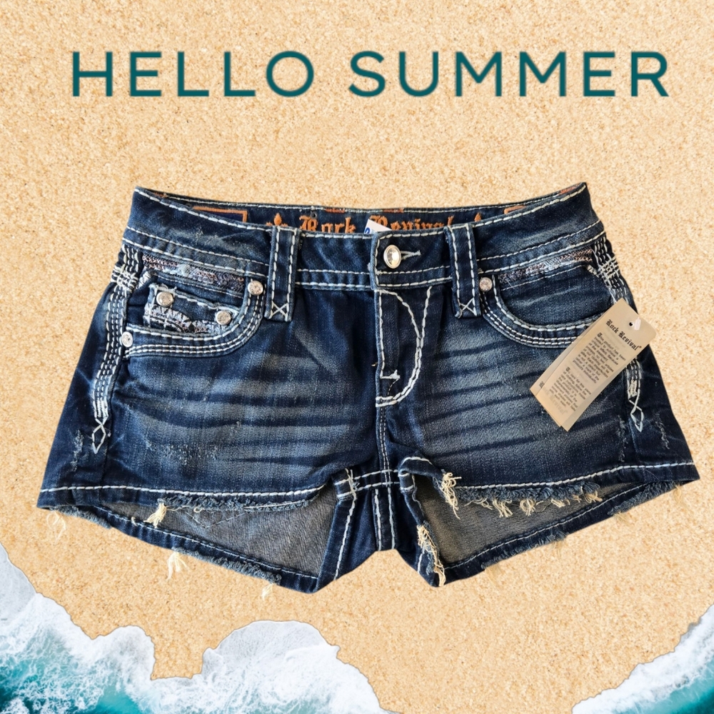 Dark Blue Denim Women’s Shorts - Park 7 Inspired